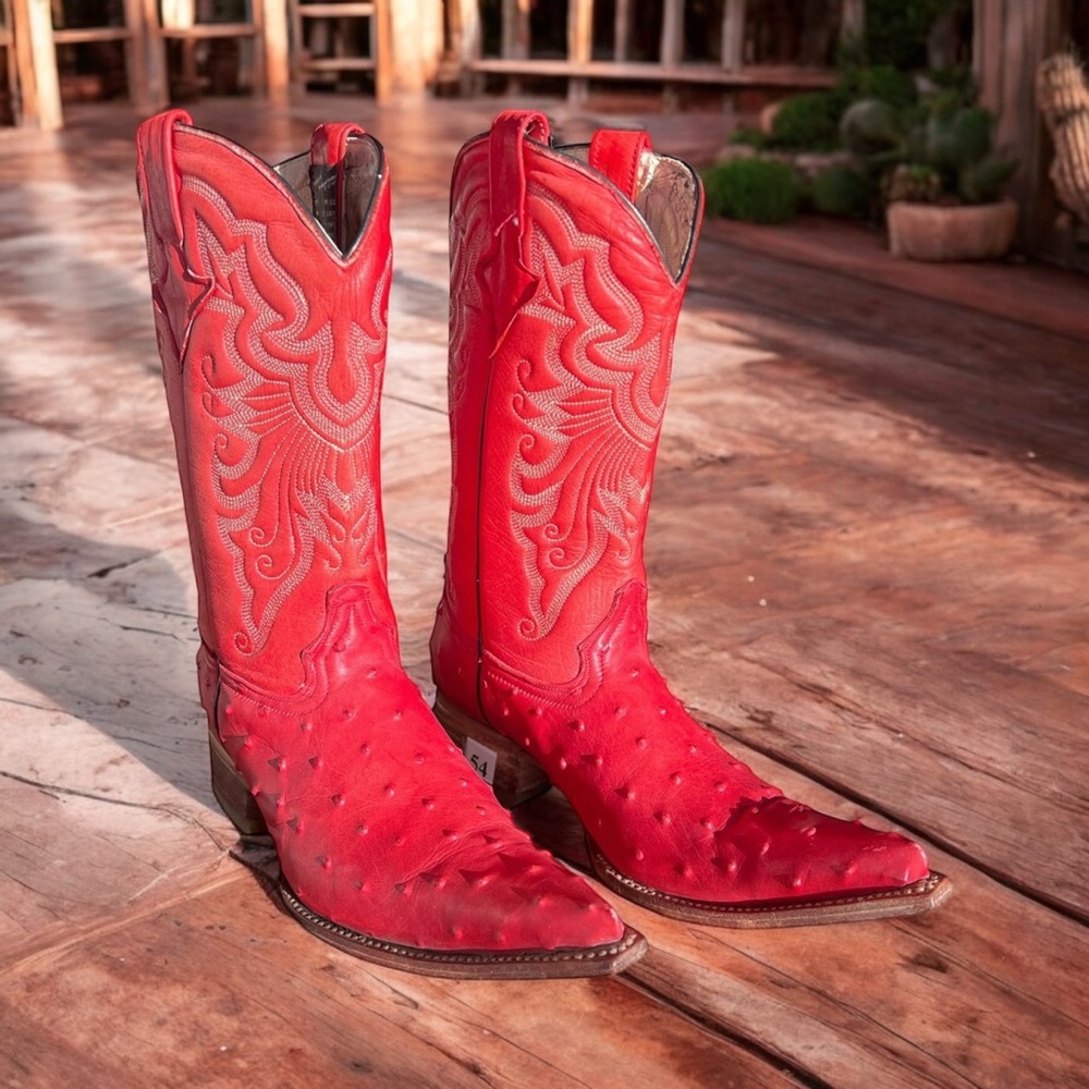 Full Quill Ostrich Boots
